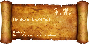 Hrubos Noémi névjegykártya